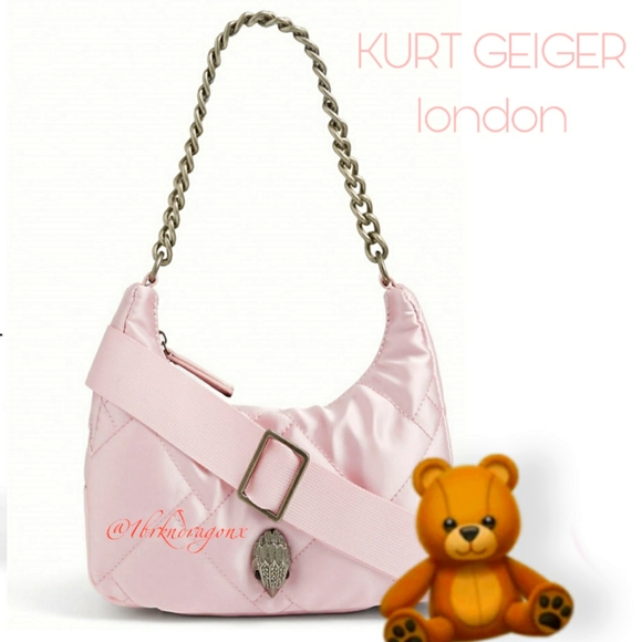 Kurt Geiger Bags Nwt Pink Quilted Shoulder Bag Crossbody Hobo Kurt